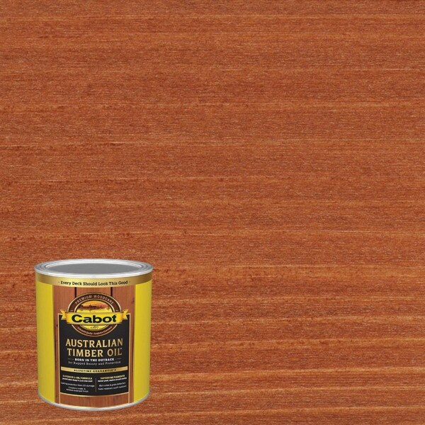 Cabot Australian Timber Oil Translucent Exterior Oil Finish, Mahogany Flame, 1 Qt. 140.0003459.005 - main